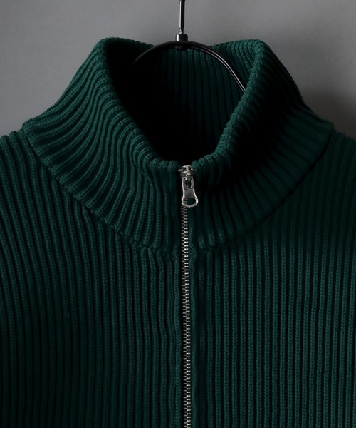 SITRY（シトリー）の「driver's knit/ドライバーズ ニット/フルジップ カーデ（ニット/セーター・メンズ・ブラック/ブラウン/オレンジ/ライトベージュ/グリーン・M/L/XL）」の6枚目の写真