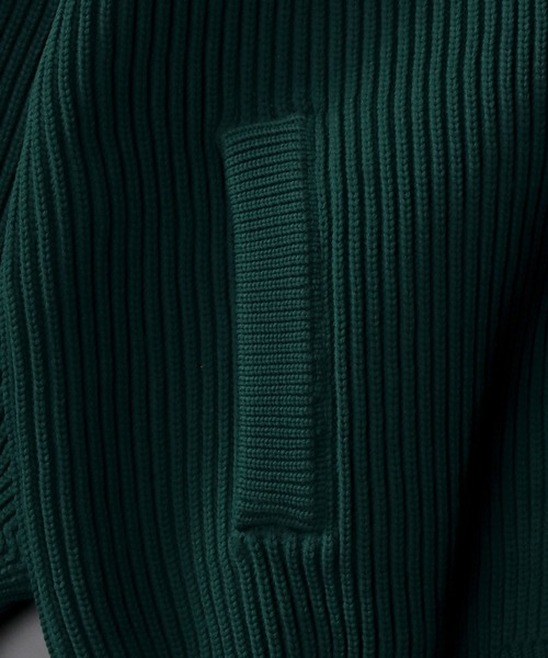 SITRY（シトリー）の「driver's knit/ドライバーズ ニット/フルジップ カーデ（ニット/セーター・メンズ・ブラック/ブラウン/オレンジ/ライトベージュ/グリーン・M/L/XL）」の7枚目の写真