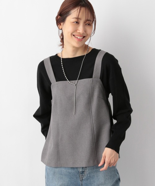 GLOBAL WORK（グローバルワーク）の「ウールライクストレッチビスチェ/MATINEE LINE/981913（ベスト・レディース・杢グレー/その他/モカ・FREE）」の16枚目の写真