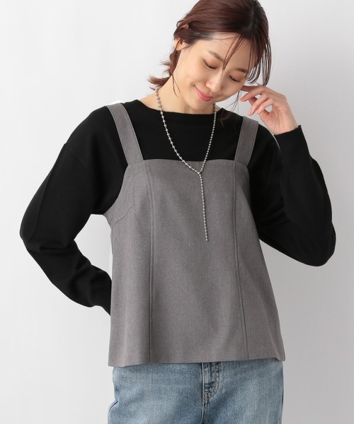 GLOBAL WORK（グローバルワーク）の「ウールライクストレッチビスチェ/MATINEE LINE/981913（ベスト・レディース・杢グレー/その他/モカ・FREE）」の17枚目の写真