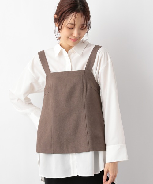 GLOBAL WORK（グローバルワーク）の「ウールライクストレッチビスチェ/MATINEE LINE/981913（ベスト・レディース・杢グレー/その他/モカ・FREE）」の20枚目の写真