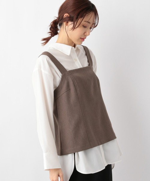 GLOBAL WORK（グローバルワーク）の「ウールライクストレッチビスチェ/MATINEE LINE/981913（ベスト・レディース・杢グレー/その他/モカ・FREE）」の21枚目の写真