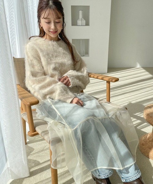 LOWRYS FARM（ローリーズファーム）の「２ＷＡＹベアチュニック　986358（Tシャツ/カットソー・レディース・ブラック/ホワイト/ライトグレー・FREE）」の9枚目の写真