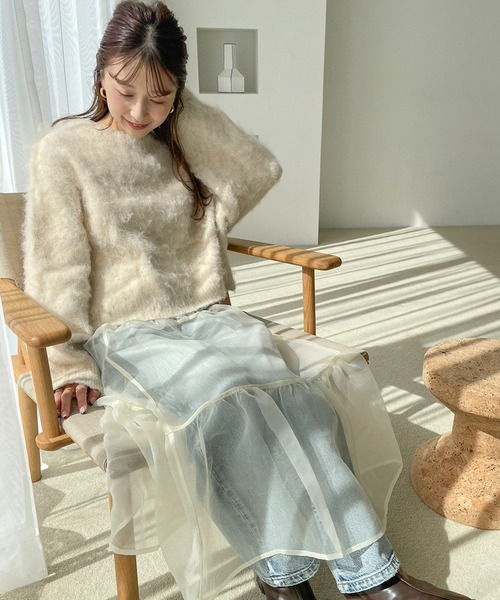 LOWRYS FARM（ローリーズファーム）の「２ＷＡＹベアチュニック　986358（Tシャツ/カットソー・レディース・ブラック/ホワイト/ライトグレー・FREE）」の11枚目の写真