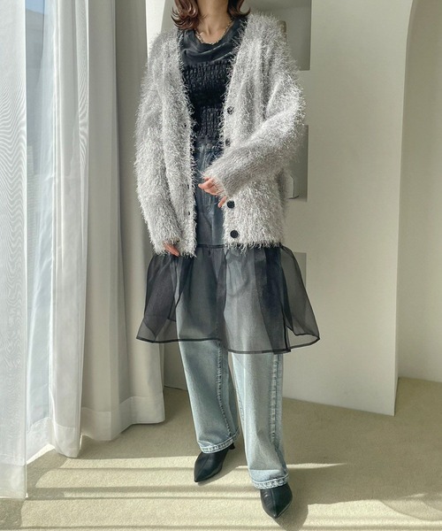 LOWRYS FARM（ローリーズファーム）の「２ＷＡＹベアチュニック　986358（Tシャツ/カットソー・レディース・ブラック/ホワイト/ライトグレー・FREE）」の16枚目の写真