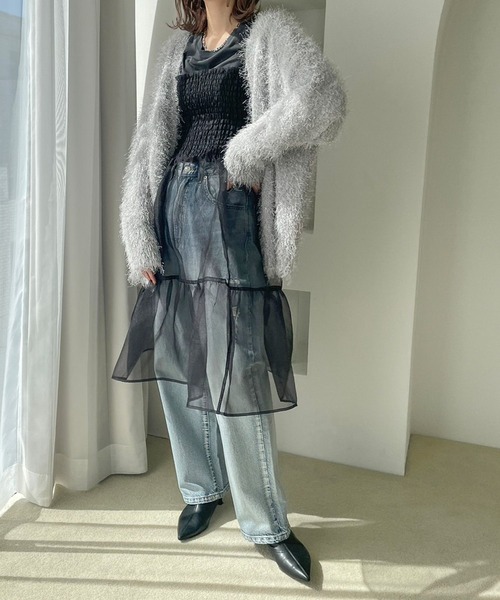 LOWRYS FARM（ローリーズファーム）の「２ＷＡＹベアチュニック　986358（Tシャツ/カットソー・レディース・ブラック/ホワイト/ライトグレー・FREE）」の17枚目の写真