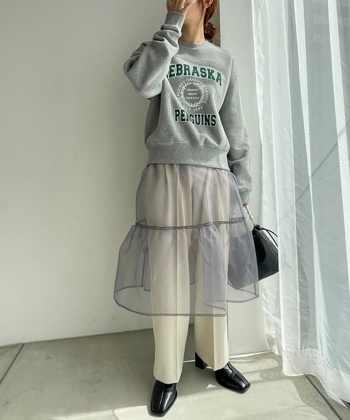 LOWRYS FARM（ローリーズファーム）の「２ＷＡＹベアチュニック　986358（Tシャツ/カットソー・レディース・ブラック/ホワイト/ライトグレー・FREE）」の22枚目の写真