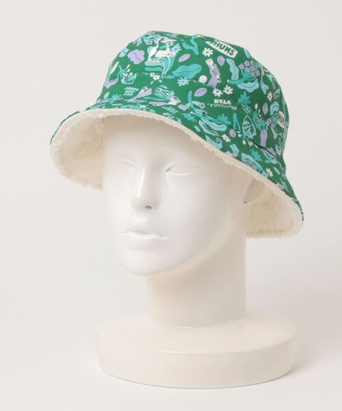 CHUMS(チャムス)の「【CHUMS/チャムス】 SAYORI WADA Elmo Fleece Reversible Hat(ハット・レディース・ホワイト×グリーン・FREE)」の3枚目の写真