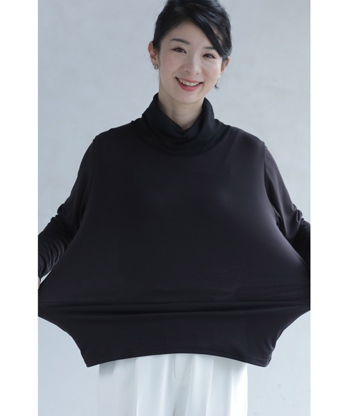cawaii(カワイイ)の「首ぴたッ苦手さん ふんわりシルエットシアーのネックインナー(Tシャツ/カットソー・レディース・ホワイト/ブラック・FREE)」の15枚目の写真