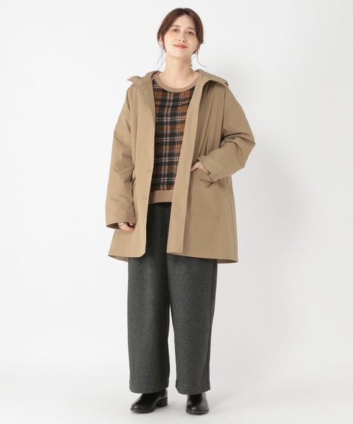 studio CLIP（スタディオクリップ）の「ツイード風ストレートパンツ[プチ・プラスサイズあり]（その他パンツ・レディース・ブラウン/チャコール/ベージュ・PF/ﾌﾘｰ(L)/MEDIUM/LARGE）」の4枚目の写真