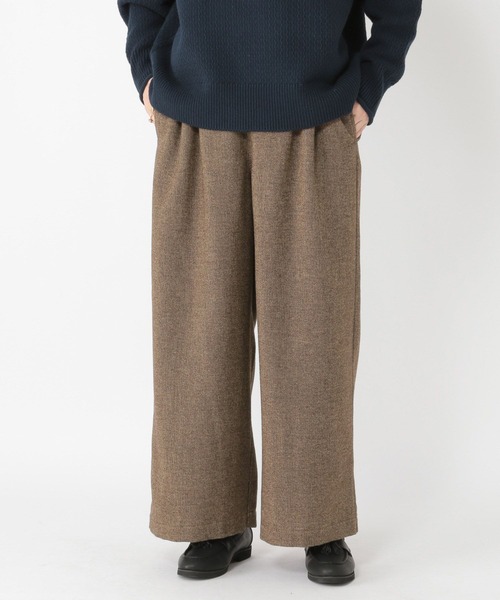 studio CLIP（スタディオクリップ）の「ツイード風ストレートパンツ[プチ・プラスサイズあり]（その他パンツ・レディース・ブラウン/チャコール/ベージュ・PF/ﾌﾘｰ(L)/MEDIUM/LARGE）」の8枚目の写真