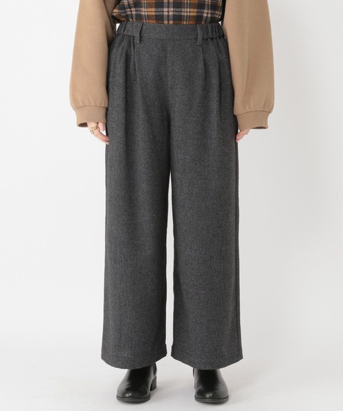 studio CLIP（スタディオクリップ）の「ツイード風ストレートパンツ[プチ・プラスサイズあり]（その他パンツ・レディース・ブラウン/チャコール/ベージュ・PF/ﾌﾘｰ(L)/MEDIUM/LARGE）」の9枚目の写真