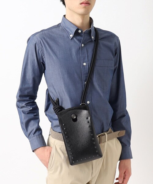 TOFF&LOADSTONE（トフアンドロードストーン）の「【ブラスボタン サコッシュ スタッズ】ショルダーバッグ（ショルダーバッグ・メンズ・ブラック・00）」の16枚目の写真