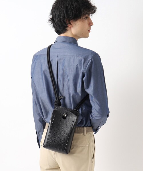 TOFF&LOADSTONE（トフアンドロードストーン）の「【ブラスボタン サコッシュ スタッズ】ショルダーバッグ（ショルダーバッグ・メンズ・ブラック・00）」の17枚目の写真