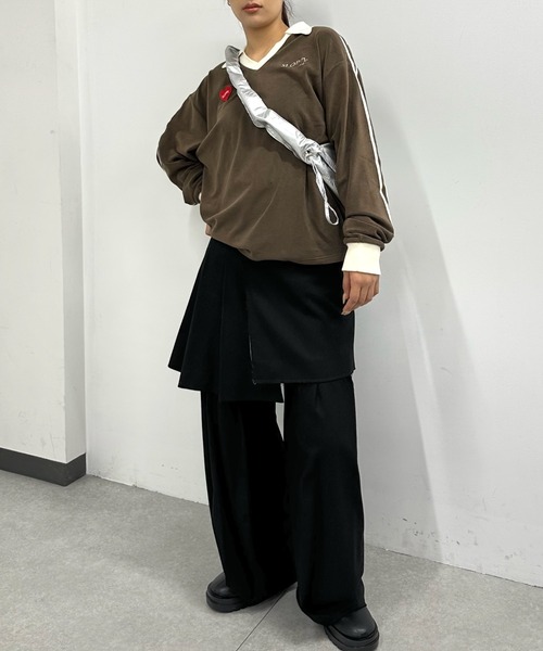 WHO'S WHO gallery（フーズフーギャラリー）の「【SLOPPY/スロッピー】F.Cサッカートップス（スウェット・レディース・ネイビー/マスタード/ブラック/ブラウン/アイボリー・FREE）」の20枚目の写真