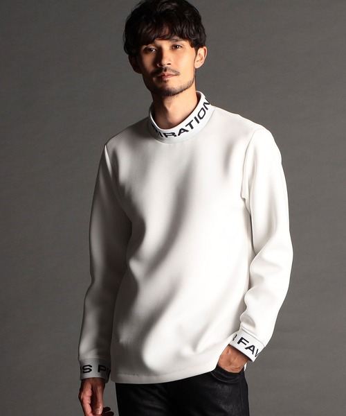 NICOLE CLUB FOR MEN（ニコルクラブフォーメン）の「ジャガードニット衿モックネックプルオーバー（その他トップス・メンズ・ベージュ/杢グレー/ブラック/オフホワイト/レンガ・X-LARGE/LARGE/MEDIUM）」の2枚目の写真