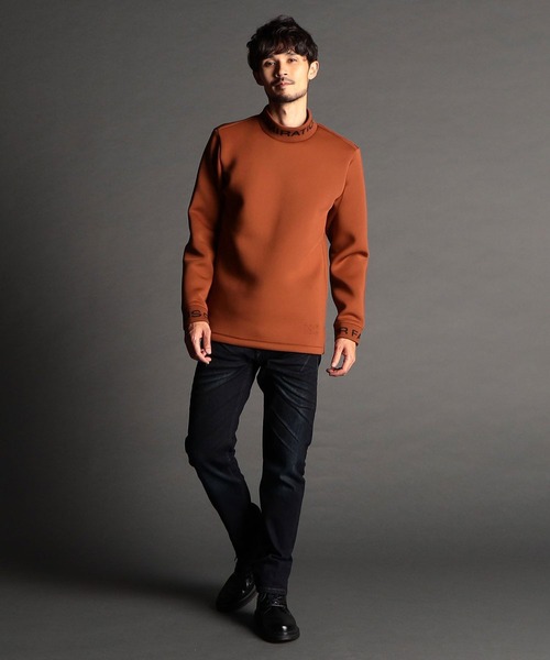 NICOLE CLUB FOR MEN（ニコルクラブフォーメン）の「ジャガードニット衿モックネックプルオーバー（その他トップス・メンズ・ベージュ/杢グレー/ブラック/オフホワイト/レンガ・X-LARGE/LARGE/MEDIUM）」の14枚目の写真