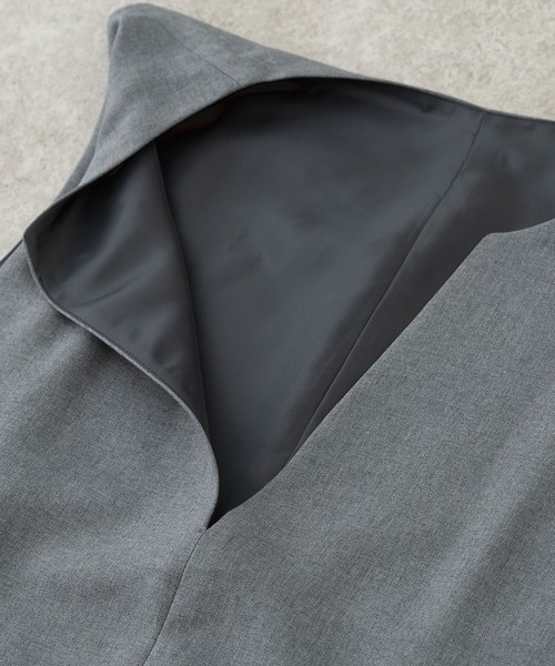 BRICK & SONS（ブリックアンドサンズ）の「ナチュラルストレッチジャンパースカート（スカート・レディース・ブラック/グレー・MEDIUM/SMALL）」の11枚目の写真