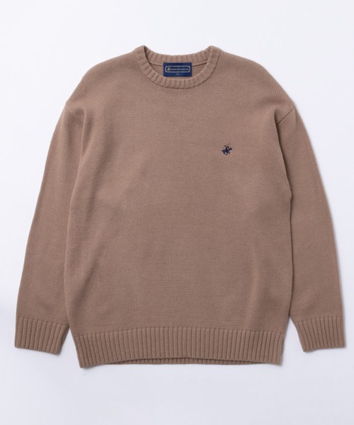 BEVERLY HILLS POLO CLUB(ビバリーヒルズポロクラブ)の「BEVERLY HILLS POLO CLUB ビバリーヒルズポロクラブ ワンポイントニット(ニット/セーター・メンズ・ネイビー×ホワイト/ブラック×ホワイト/ブラック/グレー/ベージュ/ネイビー/アイボリー・L/M/XL)」の13枚目の写真