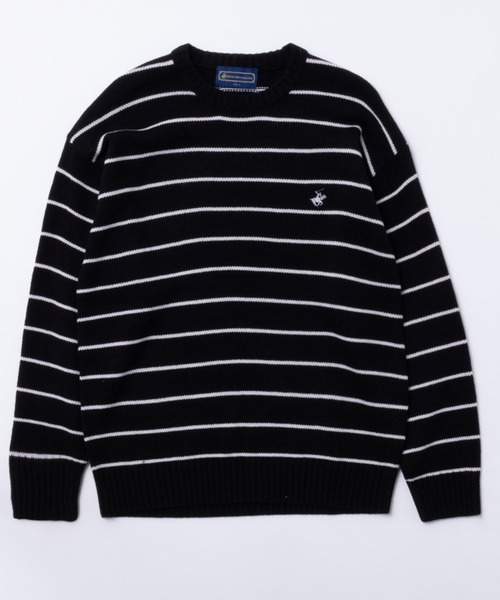 BEVERLY HILLS POLO CLUB(ビバリーヒルズポロクラブ)の「BEVERLY HILLS POLO CLUB ビバリーヒルズポロクラブ ワンポイントニット(ニット/セーター・メンズ・ネイビー×ホワイト/ブラック×ホワイト/ブラック/グレー/ベージュ/ネイビー/アイボリー・L/M/XL)」の11枚目の写真