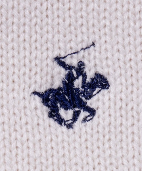 BEVERLY HILLS POLO CLUB(ビバリーヒルズポロクラブ)の「BEVERLY HILLS POLO CLUB ビバリーヒルズポロクラブ ワンポイントニット(ニット/セーター・メンズ・ネイビー×ホワイト/ブラック×ホワイト/ブラック/グレー/ベージュ/ネイビー/アイボリー・L/M/XL)」の19枚目の写真
