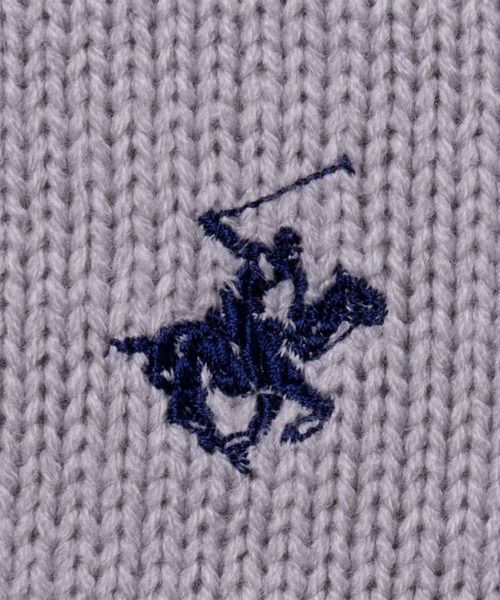 BEVERLY HILLS POLO CLUB(ビバリーヒルズポロクラブ)の「BEVERLY HILLS POLO CLUB ビバリーヒルズポロクラブ ワンポイントニット(ニット/セーター・メンズ・ネイビー×ホワイト/ブラック×ホワイト/ブラック/グレー/ベージュ/ネイビー/アイボリー・L/M/XL)」の22枚目の写真