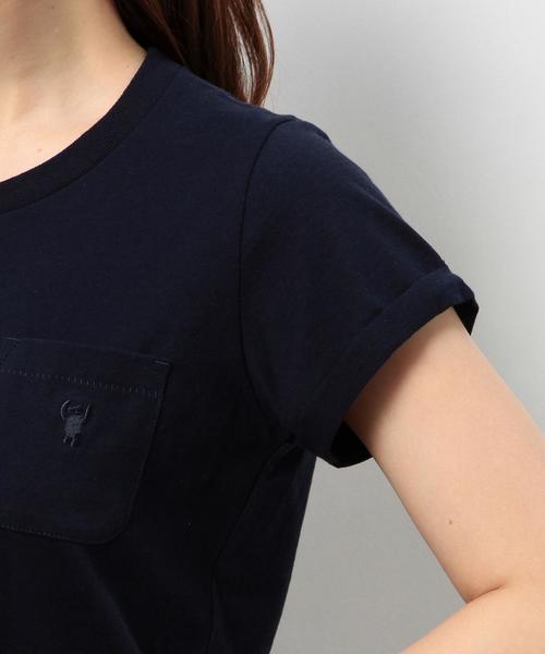 coen（コーエン）の「コットンポケットTシャツ（Tシャツ/カットソー・レディース・グレー/ホワイト/ネイビー・MEDIUM/LARGE）」の14枚目の写真