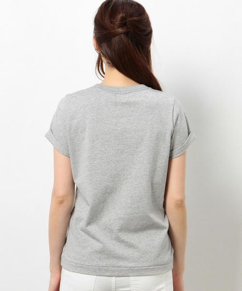 coen（コーエン）の「コットンポケットTシャツ（Tシャツ/カットソー・レディース・グレー/ホワイト/ネイビー・MEDIUM/LARGE）」の9枚目の写真