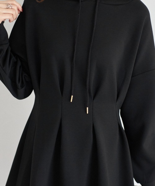 tocco closet(トッコ クローゼット)の「【ZOZO限定】ウエストタックパーカーミニOP(ワンピース・レディース・オフホワイト/ライトグレー/ブラック・M)」の21枚目の写真