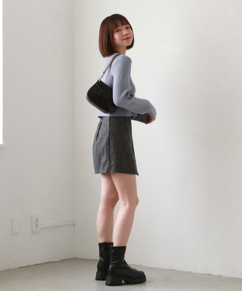 archives(アルシーヴ)の「ロゴチェーンミニショルダー(ショルダーバッグ・レディース・ブラック/グレイッシュベージュ/モカ・FREE)」の9枚目の写真