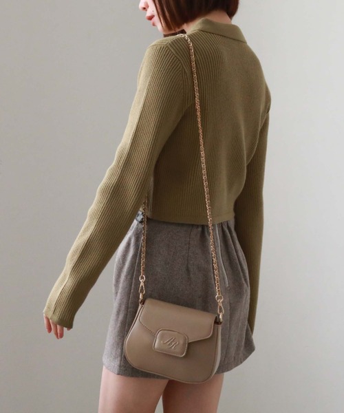 archives(アルシーヴ)の「ロゴチェーンミニショルダー(ショルダーバッグ・レディース・ブラック/グレイッシュベージュ/モカ・FREE)」の13枚目の写真