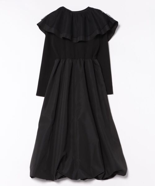 Settimissimo（セッティミッシモ）の「フリルケープ付き カットワンピース オケージョン（ワンピース・レディース・ブラック/ダークグレー・M）」の3枚目の写真