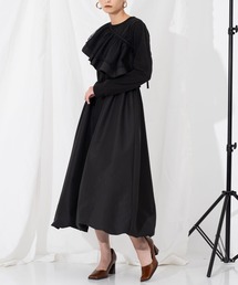 Settimissimo | フリルケープ付き カットワンピース オケージョン(ワンピース)