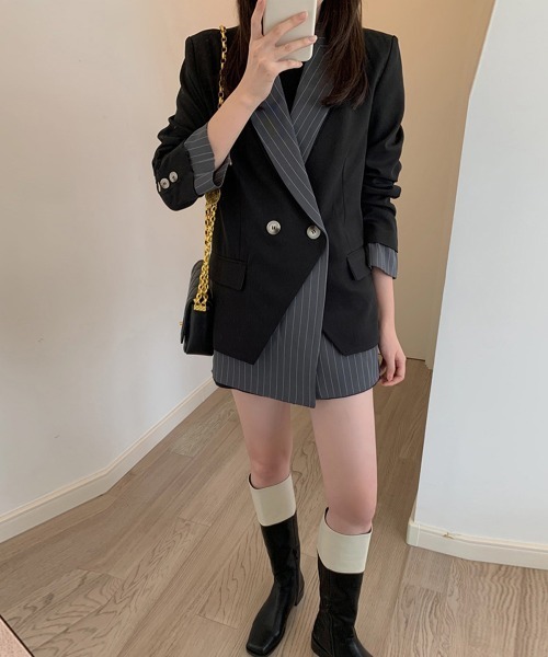 Miniministore(ミニミニストア)の「テーラードジャケット レディースアウター(テーラードジャケット・レディース・ブラック・L/M)」の7枚目の写真