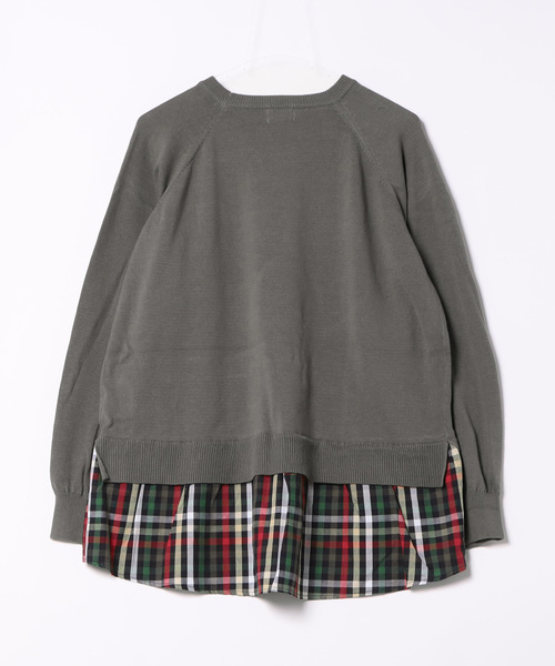 Arnold Palmer（アーノルドパーマー）の「ニット × パーマーチェック プルオーバー（ニット/セーター・レディース・グレー/ネイビー/ベージュ・L/M/S）」の4枚目の写真