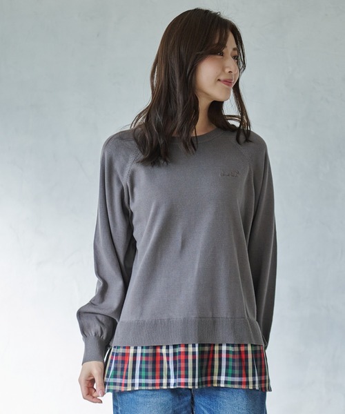 Arnold Palmer（アーノルドパーマー）の「ニット × パーマーチェック プルオーバー（ニット/セーター・レディース・グレー/ネイビー/ベージュ・L/M/S）」の17枚目の写真