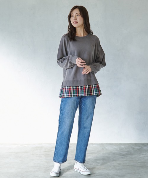 Arnold Palmer（アーノルドパーマー）の「ニット × パーマーチェック プルオーバー（ニット/セーター・レディース・グレー/ネイビー/ベージュ・L/M/S）」の8枚目の写真