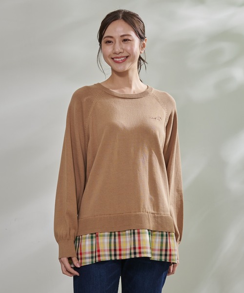 Arnold Palmer（アーノルドパーマー）の「ニット × パーマーチェック プルオーバー（ニット/セーター・レディース・グレー/ネイビー/ベージュ・L/M/S）」の7枚目の写真