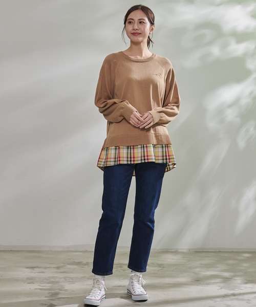 Arnold Palmer（アーノルドパーマー）の「ニット × パーマーチェック プルオーバー（ニット/セーター・レディース・グレー/ネイビー/ベージュ・L/M/S）」の9枚目の写真