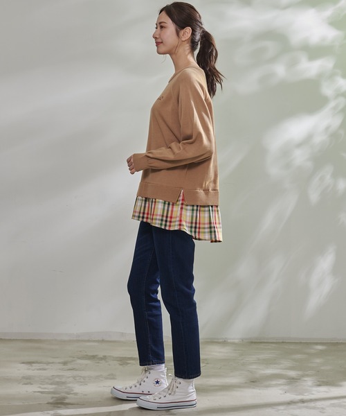 Arnold Palmer（アーノルドパーマー）の「ニット × パーマーチェック プルオーバー（ニット/セーター・レディース・グレー/ネイビー/ベージュ・L/M/S）」の10枚目の写真