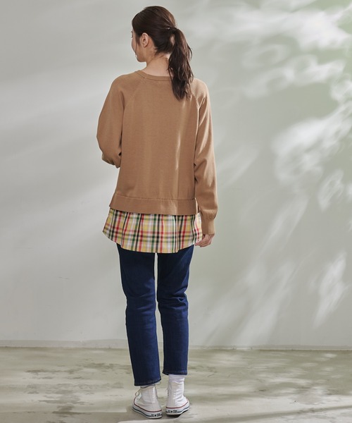 Arnold Palmer（アーノルドパーマー）の「ニット × パーマーチェック プルオーバー（ニット/セーター・レディース・グレー/ネイビー/ベージュ・L/M/S）」の13枚目の写真