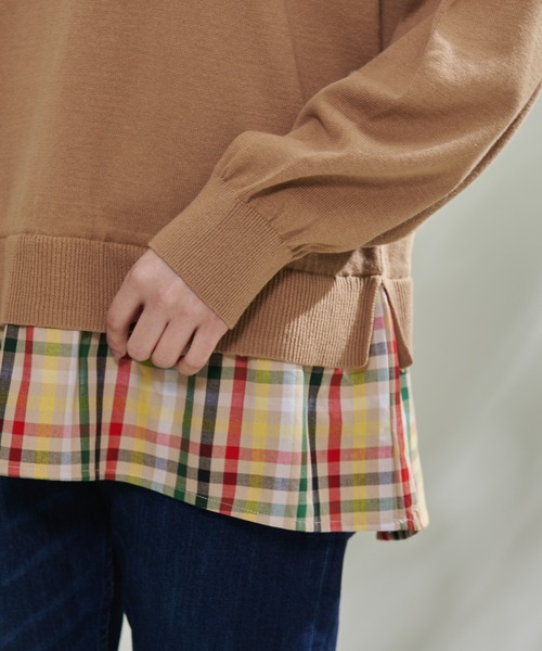 Arnold Palmer（アーノルドパーマー）の「ニット × パーマーチェック プルオーバー（ニット/セーター・レディース・グレー/ネイビー/ベージュ・L/M/S）」の14枚目の写真