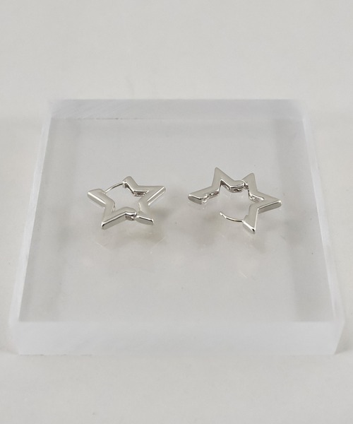 styiro(スタイロ)の「ニッケルフリー 星 スターフープピアス(ピアス(両耳用)・レディース・シルバー/ゴールド/シルバー系2/シルバー系3/ゴールド系3・FREE)」の9枚目の写真
