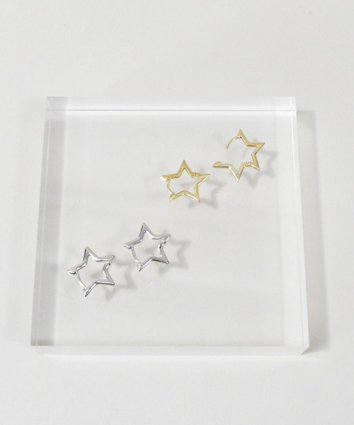 styiro(スタイロ)の「ニッケルフリー 星 スターフープピアス(ピアス(両耳用)・レディース・シルバー/ゴールド/シルバー系2/シルバー系3/ゴールド系3・FREE)」の14枚目の写真