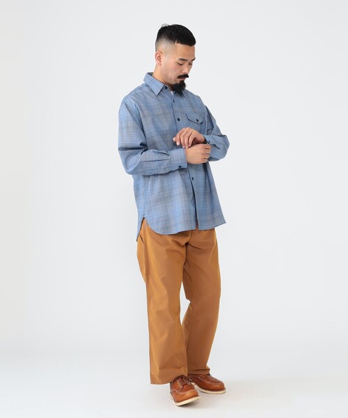 BEAMS PLUS(ビームスプラス)の「BEAMS PLUS / ウール ポリエステル チェック ガイドシャツ(シャツ/ブラウス・メンズ・ブルー・XL/S/M/L)」の2枚目の写真