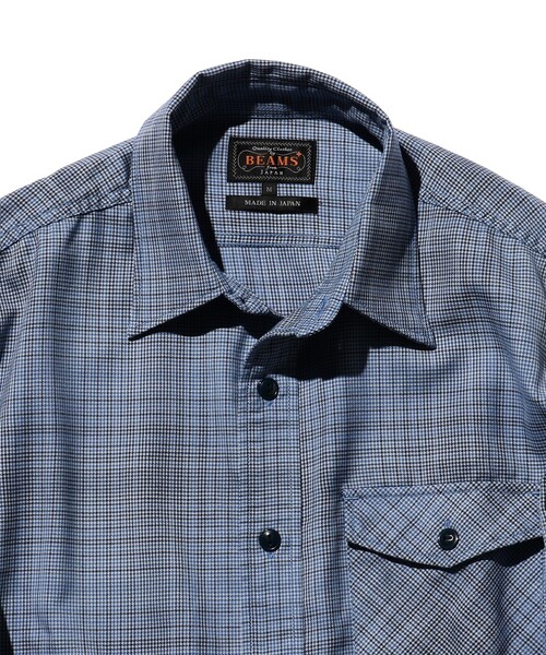 BEAMS PLUS(ビームスプラス)の「BEAMS PLUS / ウール ポリエステル チェック ガイドシャツ(シャツ/ブラウス・メンズ・ブルー・XL/S/M/L)」の15枚目の写真