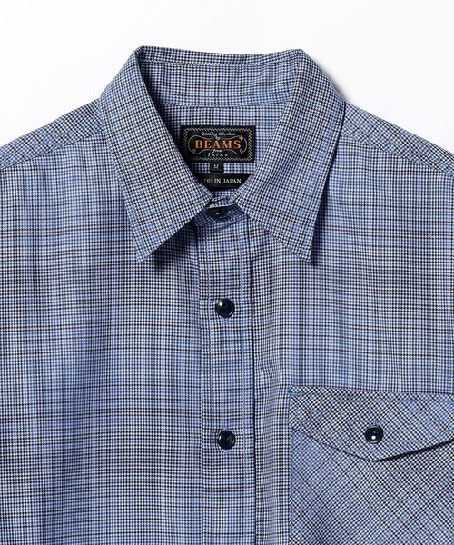 BEAMS PLUS(ビームスプラス)の「BEAMS PLUS / ウール ポリエステル チェック ガイドシャツ(シャツ/ブラウス・メンズ・ブルー・XL/S/M/L)」の8枚目の写真