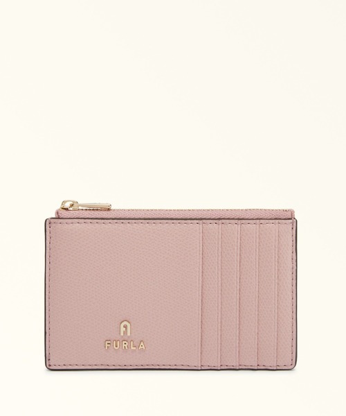 FURLA フルラ カードケース  レザー/    イエロー×ピンクベージュ レディース / 240001193389 名入れ可有料】フルラ FURLA カードケース 名刺入れ GRAZIA グラジア