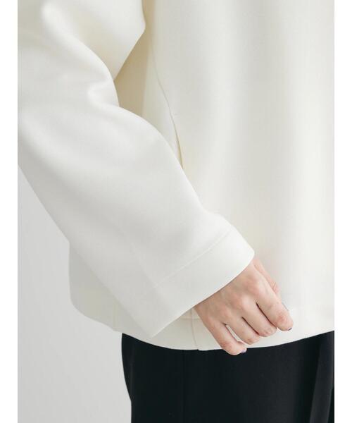 Green　Parks（グリーンパークス）の「ノーカラーポンチジャケット（ノーカラージャケット・レディース・オフホワイト/ブラック・FREE）」の12枚目の写真