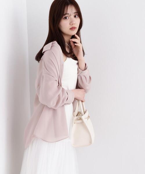 PROPORTION BODY DRESSING（プロポーションボディドレッシング）の「シアーシャツ / 1214110305（シャツ/ブラウス・レディース・ブラック/ホワイト系その他/ベージュ・FREE）」の3枚目の写真